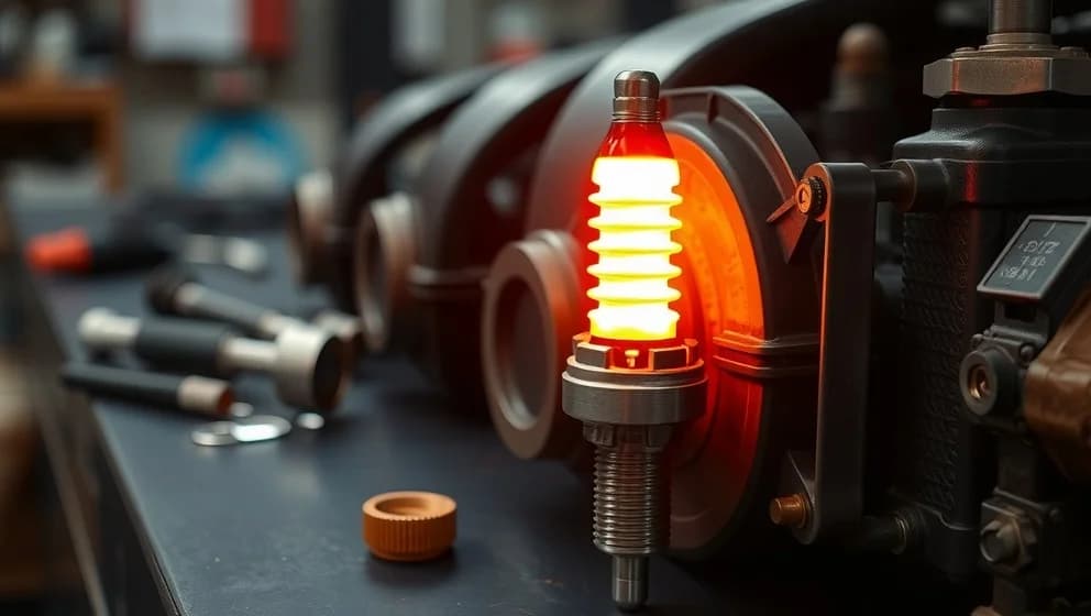 Glödstift lampa för bättre motorstart