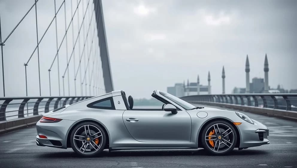 Saga Norén kör Porsche 911 i Bron