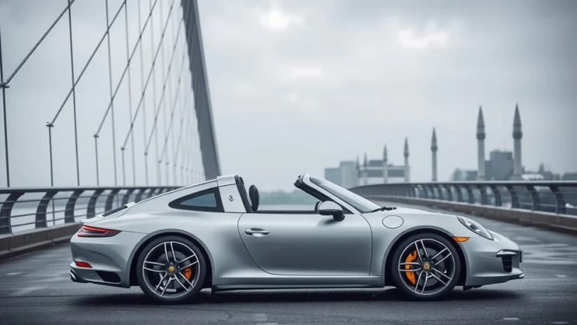 Saga Norén kör Porsche 911 i Bron